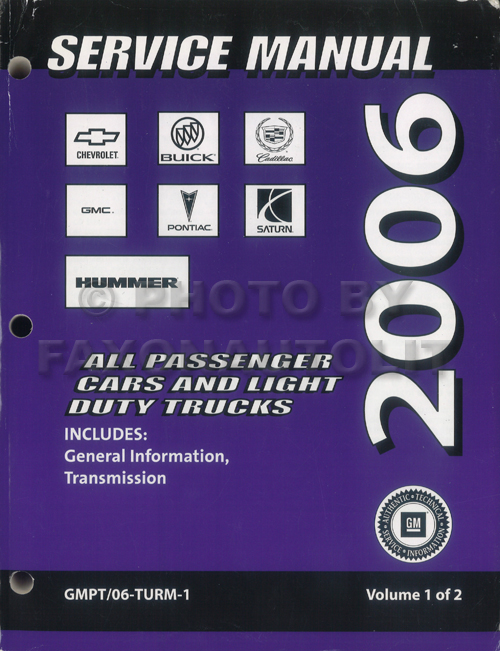 2006 GM Automatic Transmission Overhaul Manual Original