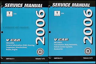 2006 Pontiac GTO Repair Manual Original 2 Volume Set 