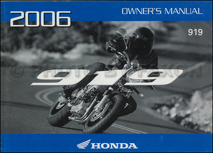 2006 Honda 919 Motorcycle Owner's Manual Original