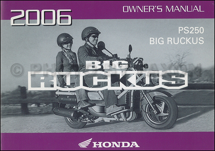 2006 Honda Big Ruckus Scooter Owner's Manual