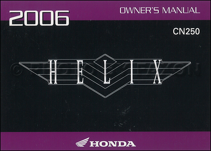 2006 Honda Helix Scooter Owner's Manual Original