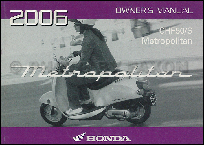 2006 Honda Metropolitan Scooter Owner's Manual Original