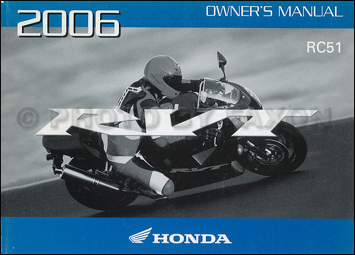2006 Honda RVT RC51 Motorcycle Owner's Manual Original