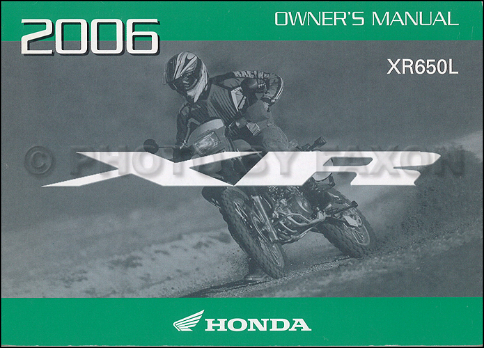 2006 Honda XR650L Dirt Bike Owner's Manual Original Motorcycle