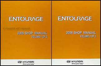 2006 Hyundai Entourage Repair Manual 2 Volume Set Original 