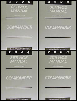 2006 Jeep Commander Shop Manual Original 4 Vol. Set