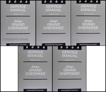 2006 Jeep Grand Cherokee Repair Manual Original 5 Vol. Set