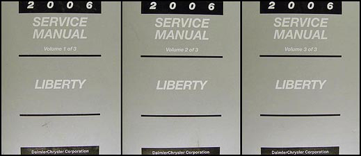 2006 Jeep Liberty Shop Manual Original 3 Vol. Set
