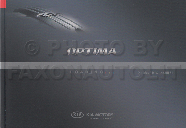 2006 Kia Optima Owners Manual Original