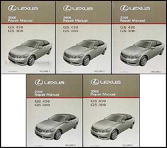 2006 Lexus GS 300/430 Repair Shop Manual Original 5 Volume Set