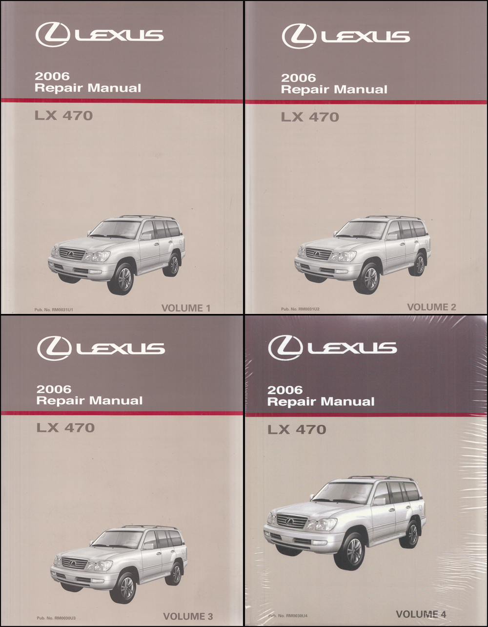2006 Lexus LX 470 Repair Manual Original 4 Volume Set