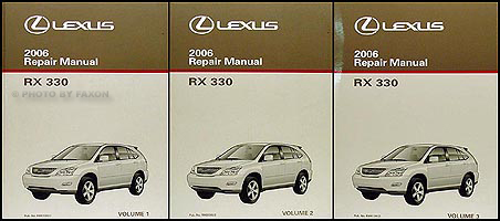 2006 Lexus RX 330 Repair Manual Original 3 Volume Set