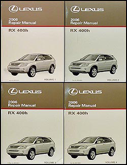 2006 Lexus RX 400h Repair Manual 4 Volume Set Original Hybrid