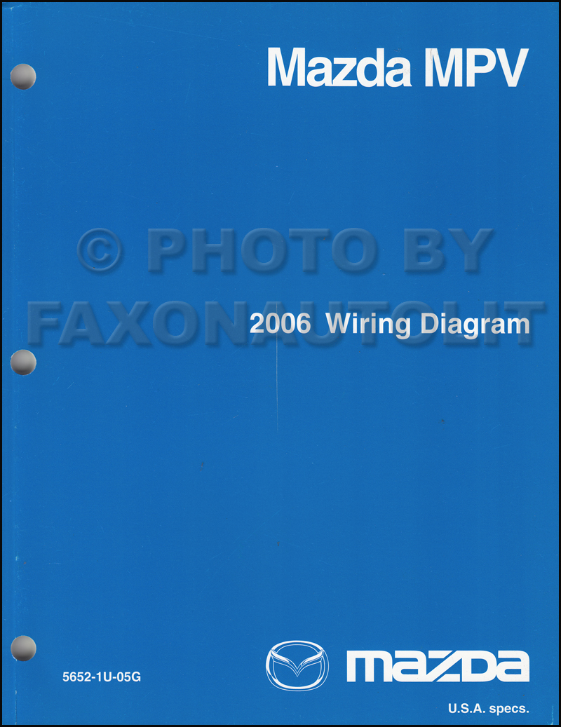 2006 Mazda MPV Wiring Diagram Manual Original