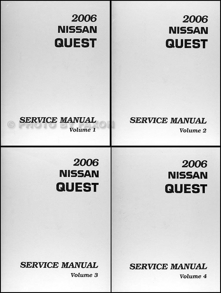 2006 Nissan Quest Repair Manual 4 Volume Set Original 