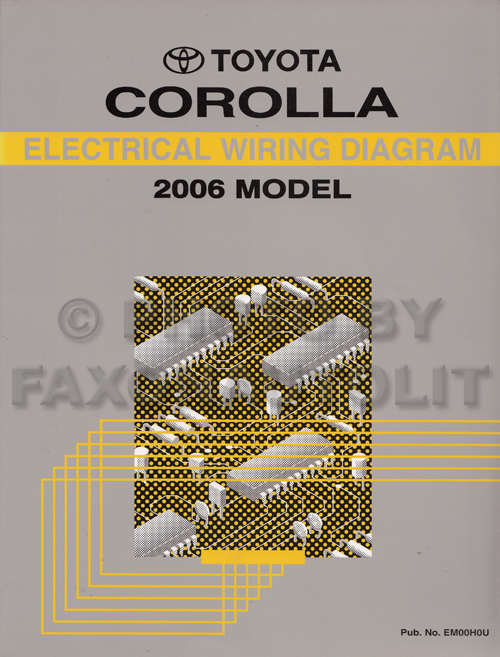 2006 Toyota Corolla Wiring Diagram Manual Original