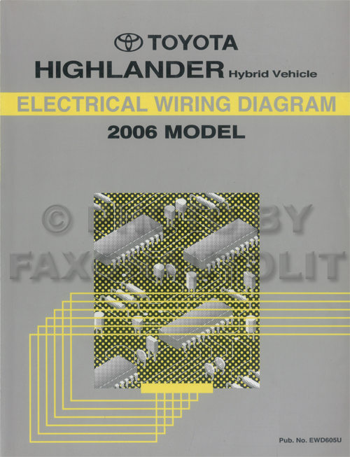 2006 Toyota Highlander Wiring Diagram Manual Original Hybrid