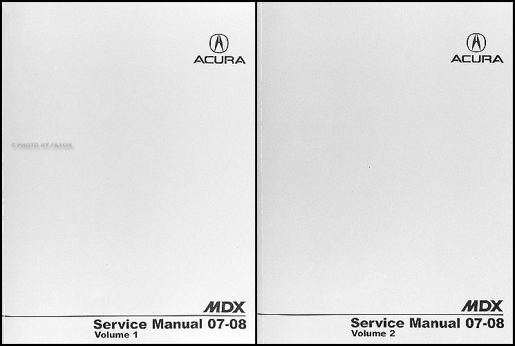 2007-2008 Acura MDX Shop Manual Original 