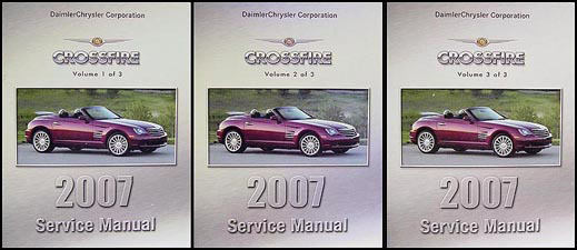 2007 Chrysler Crossfire Repair Manual Set Original