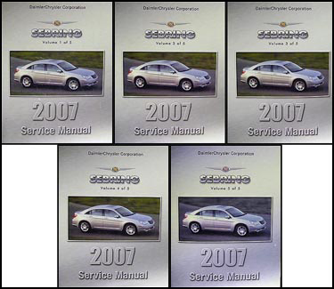 2007 Chrysler Sebring Shop Manual Original 5 Vol. Set
