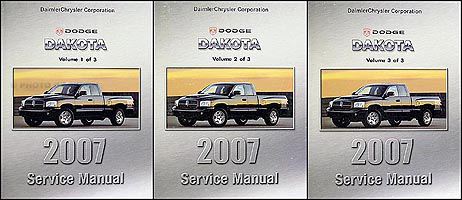2007 Dodge Dakota Repair Manual 3 Vol Set Original 