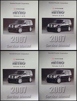 2007 Dodge Nitro Repair Manual 4 Vol Set Original 
