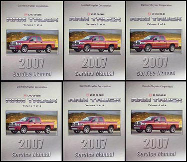 2007 Dodge Ram Truck Repair Manual Original 6 Volume Set 