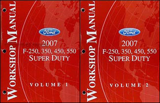2007 Ford Super Duty F-250-550 Repair Manual Original 2 Volume Set 