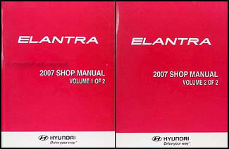 2007 Hyundai Elantra Repair Manual 2 Volume Set Original 