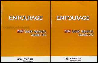 2007 Hyundai Entourage Repair Manual 2 Volume Set Original