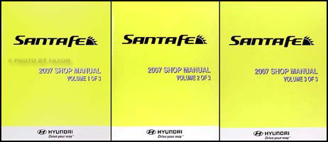 2007 Hyundai Santa Fe Repair Manual 3 volume Set Original