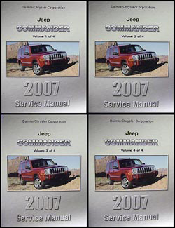 2007 Jeep Commander Shop Manual Original 4 Vol. Set