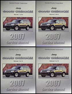 2007 Jeep Grand Cherokee Repair Manual Original 4 Vol. Set