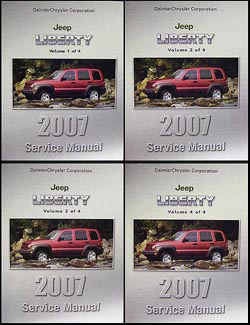 2007 Jeep Liberty Shop Manual Original 4 Vol. Set
