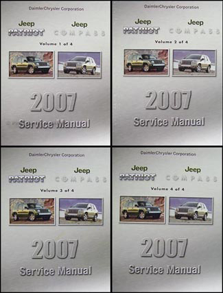 2007 Jeep Patriot & Compass Shop Manual Set Original 4 Vol. Set