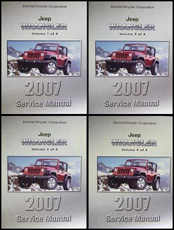 2007 Jeep Wrangler Shop Manual Original 4 Vol. Set