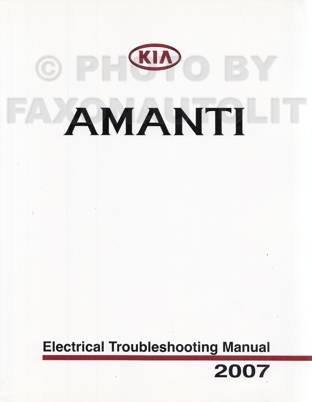 2007 Kia Amanti Electrical Troubleshooting Manual Original