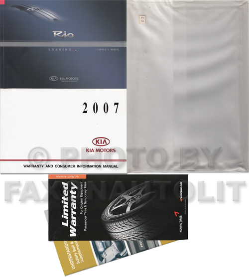 2007 Kia Rio Owners Manual Original