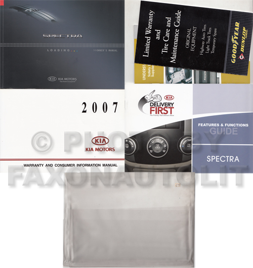 2007 Kia Spectra Owners Manual Original