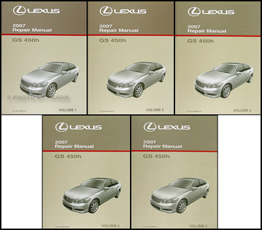 2007 Lexus GS 450h Repair Manual Original 5 Volume Set