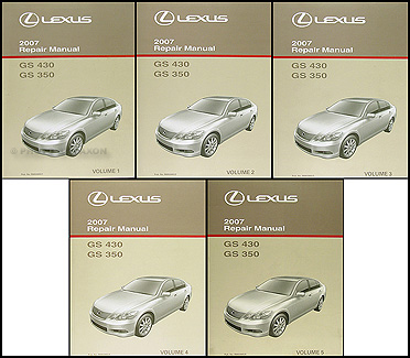 2007 Lexus GS 350 and GS 430 Repair Manual Original 5 Volume Set