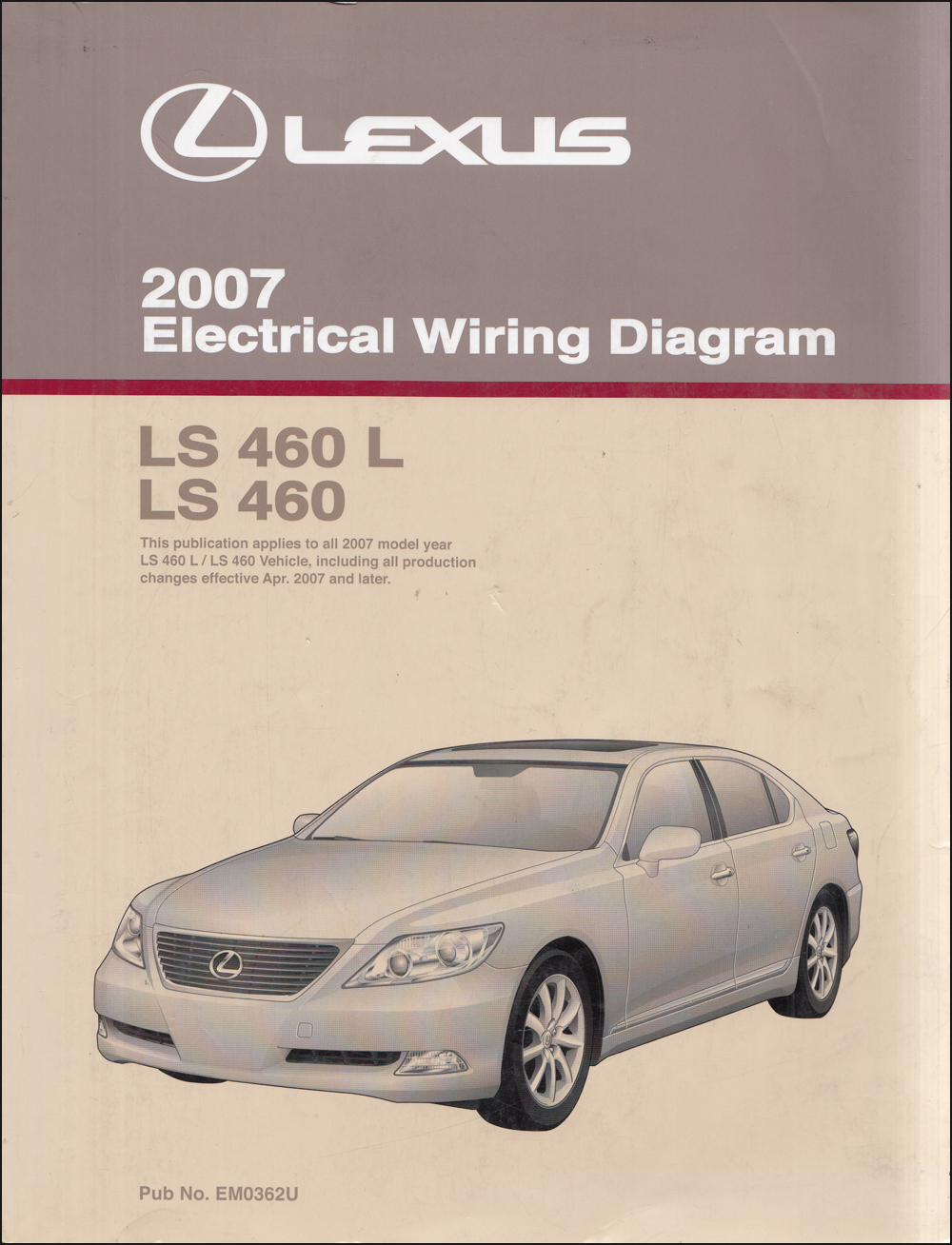 2007 Lexus LS Wiring Diagram Manual Original