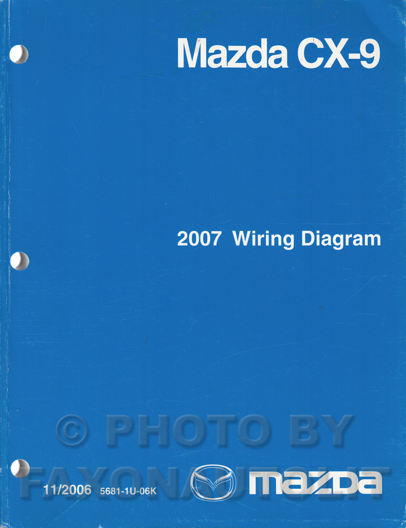 2007 Mazda CX-9 Wiring Diagram Manual Original