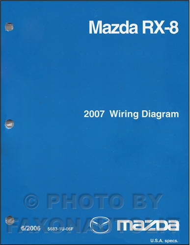 2007 Mazda RX-8 Wiring Diagram Manual Original RX8