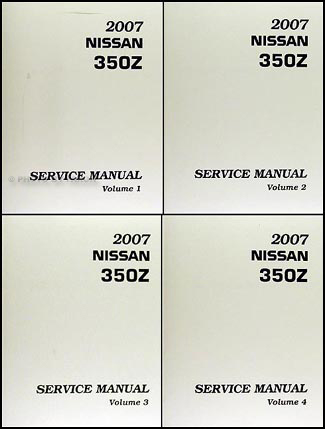 2007 Nissan 350Z Original Repair Manual 4 Volume Set 