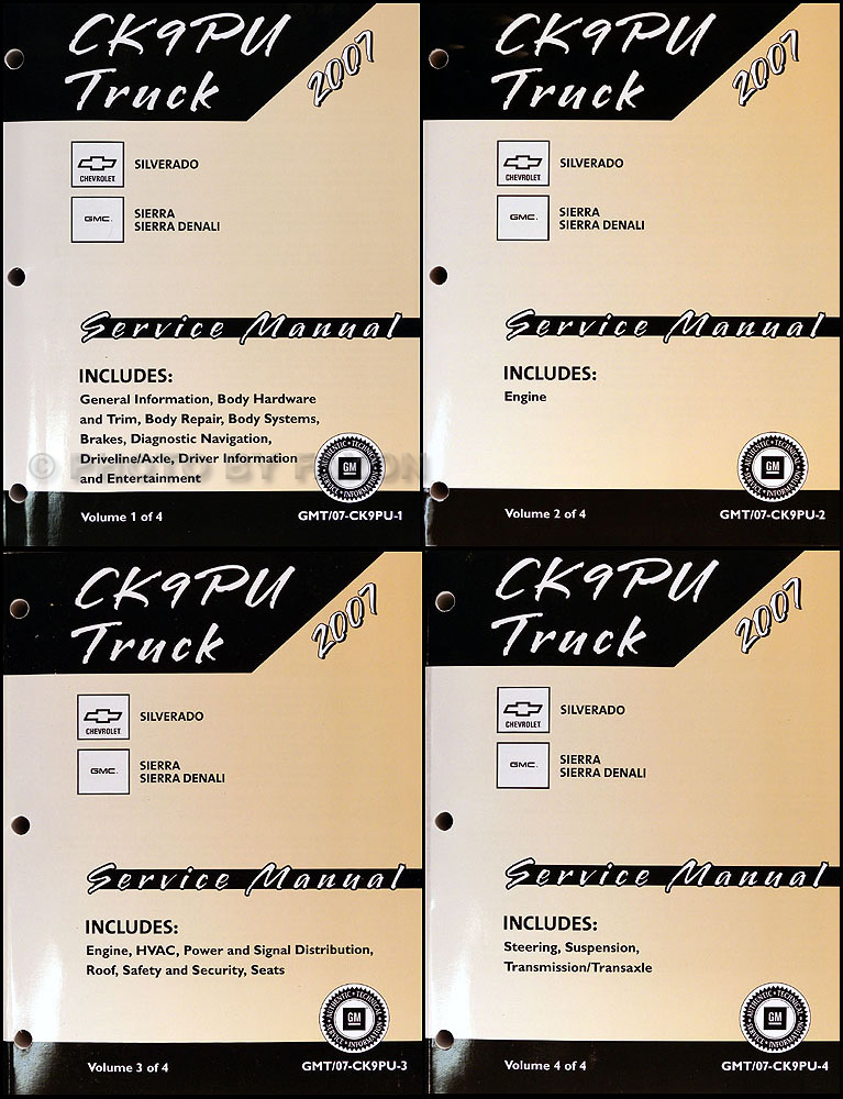 2007 Silverado and Sierra Repair Shop Manual Original Set CK9