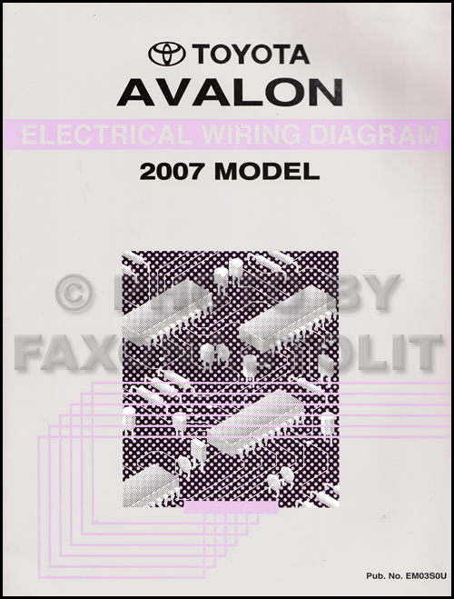 2007 Toyota Avalon Wiring Diagram Manual Original