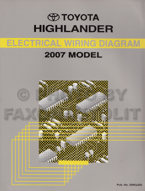 2007 Toyota Highlander Wiring Diagram Manual Original