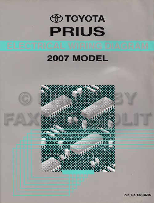 2007 Toyota Prius Wiring Diagram Manual Original