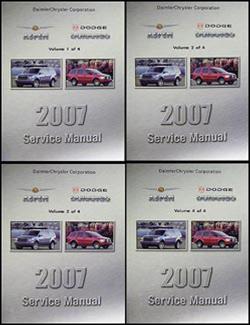 2007 Dodge Durango Chrysler Aspen Repair Manual Original 4 Volume Set